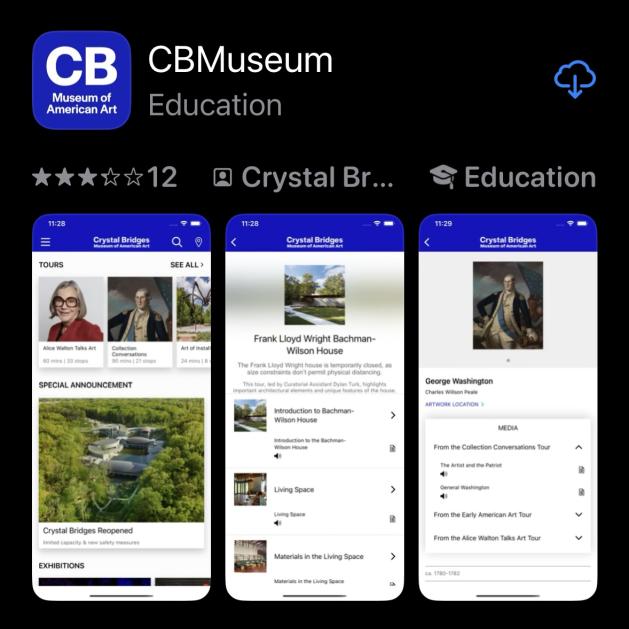 Crystal Bridges Museum of American Art indoor app